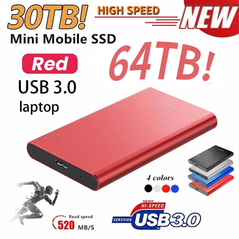 New Original Portable High Speed SSD 2TB/4TB/8TB/16TB/30TB External