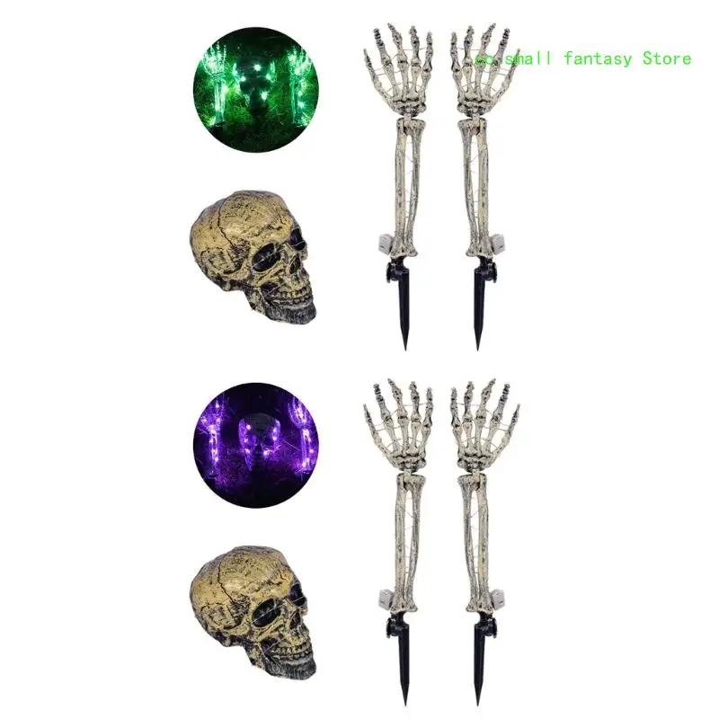 

R3MA Halloween Decoration Props Spooky Plastic Skull Skeleton Decors for Indoor/Outdoor Use Spooky Party Decorations