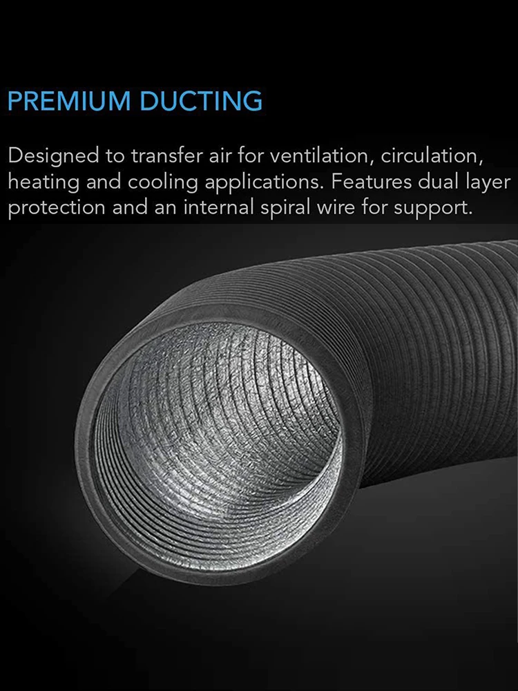 Dryer Vent Hose ventilation hose 4/6 Inch Ducting Vent Hose Kitchen Flexible Exhaust Inline Fan Hoses Ventilation Air Tupe Part