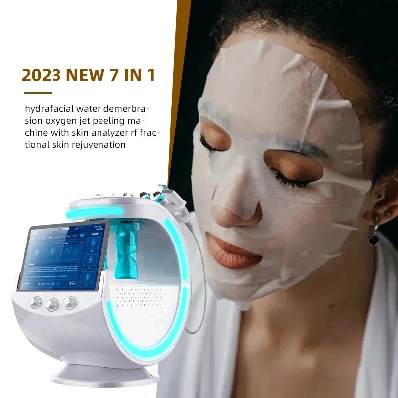 2023 New Portable 7-in-1 Intelligent Ice Blue Plus Hydra Oxygen Facial Care Machine Facial Cleaning Professional Second Generati dog puppy veterinary pet incubator equipment icu guided intelligent incubator oxygen ventilation incubator