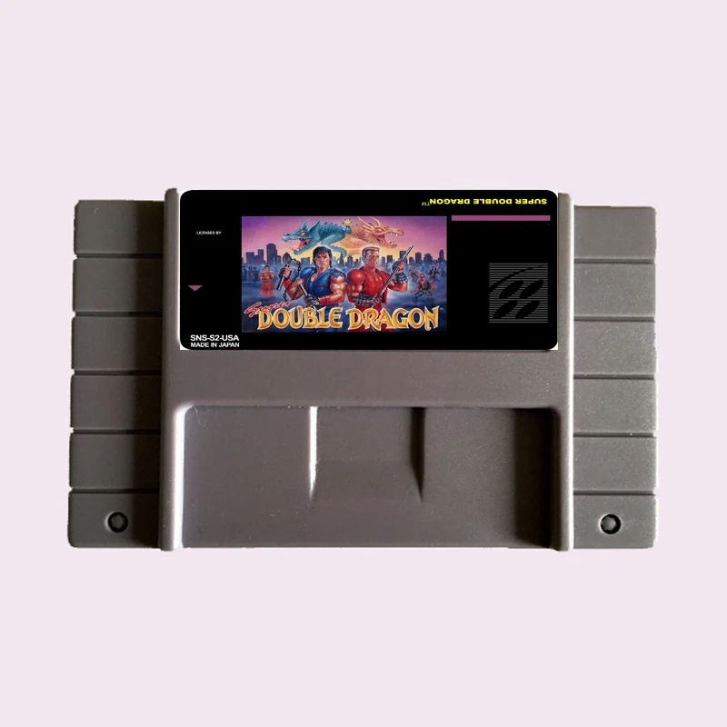 Super Double Dragon Ntsc 16 Bit Big Grey Game Card Per 46Pin Usa Game Player