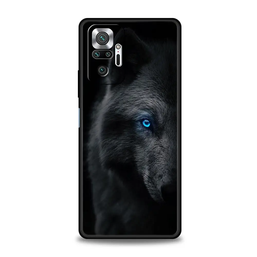 Wolf Design Black Phone Case