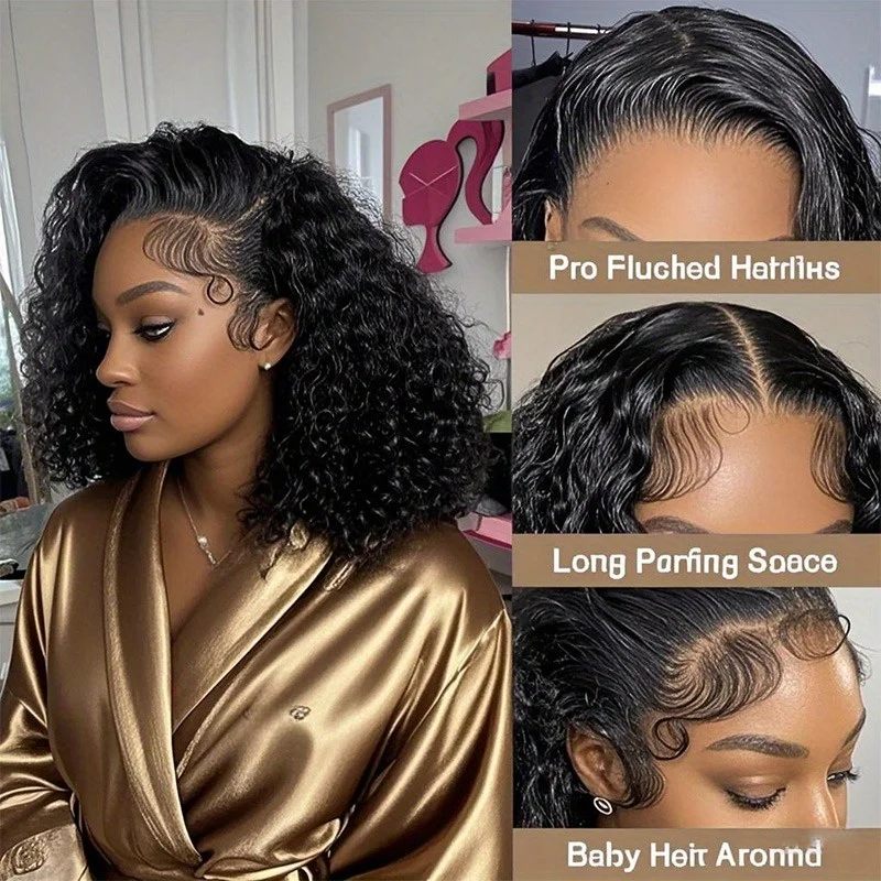 13x4 HD Lace Front Wigs Curly Wave Human Hair Wig Deep Curly 13x6 Lace Frontal Wigs Ready To Wear Wigs for Woman On Sale 5
