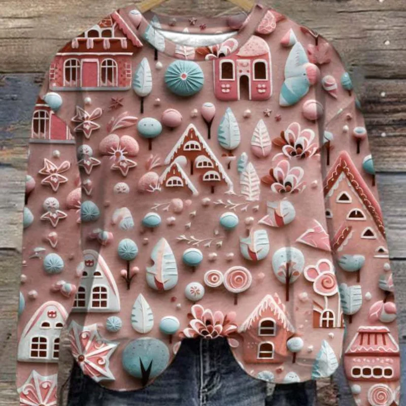 thumbnail image 1 of Sudadera con capucha con estampado 3D para mujer, estilo nuevo de otoño e invierno, ropa para adolescentes, 2024, 1 of 5