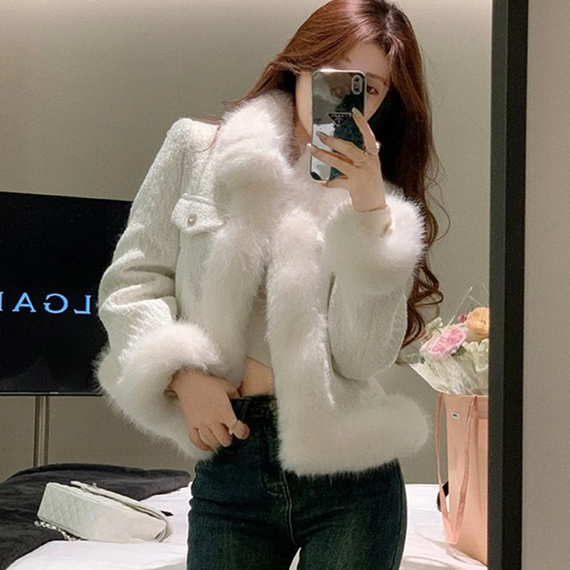 Sweet Warm Faux Woolen Jacket for Women,winter, 2024
