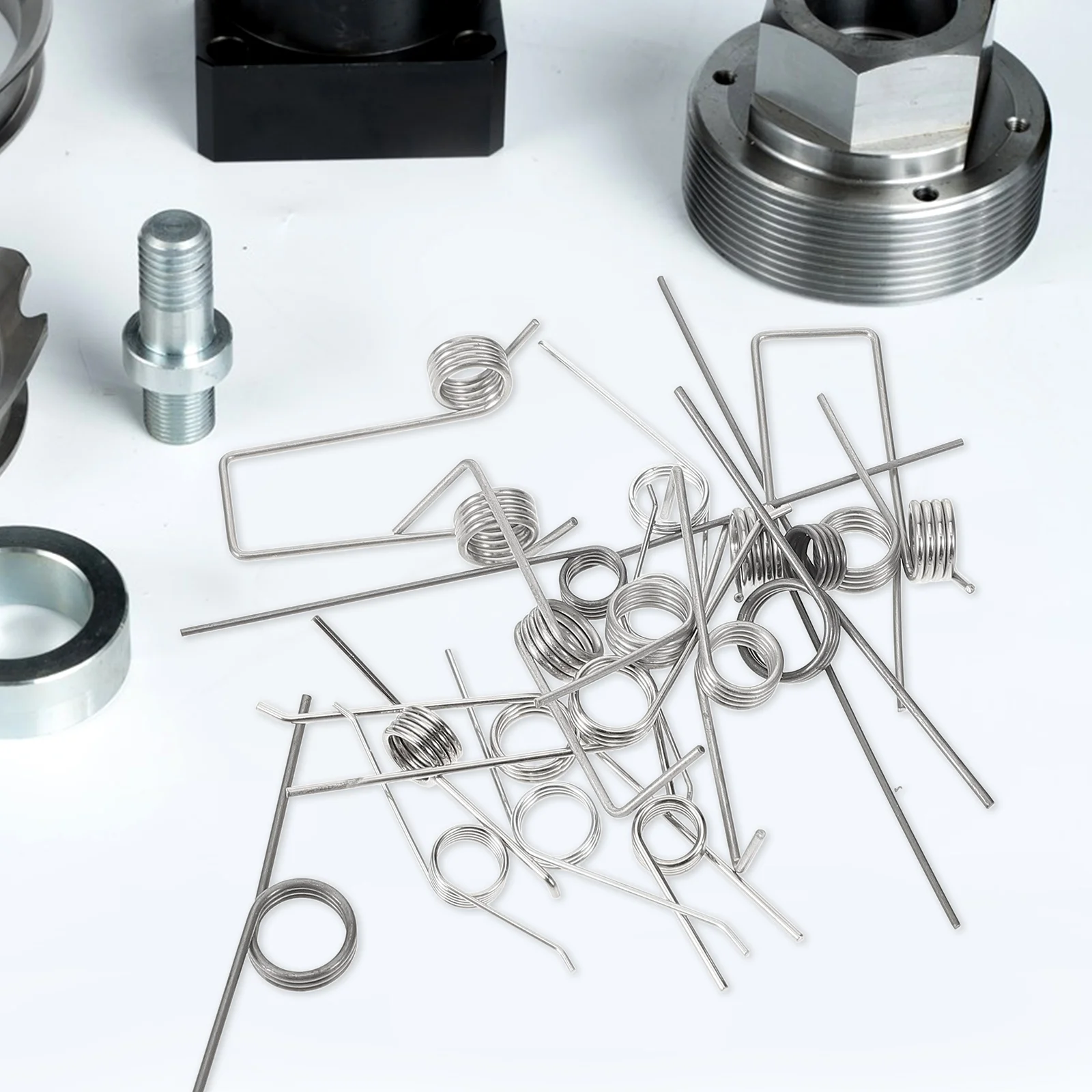 18 Pcs Trash Can Storage Lid Torsional Spring Replace Stainless Steel for Repair Small