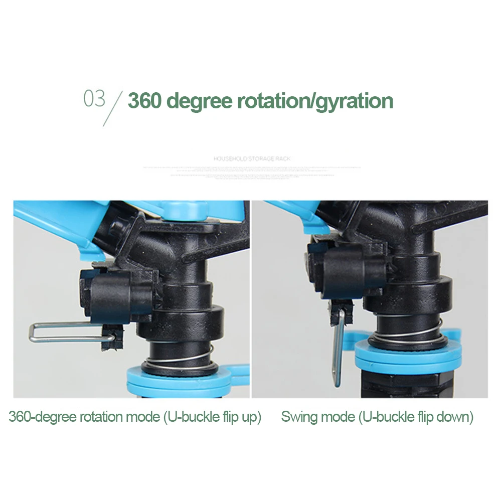 360 Degree Rotary Sprinkler Adjustable Automatic Rotating Sprinklers Large Coverage Area Lawn Sprinkler for Yard Lawn Garden