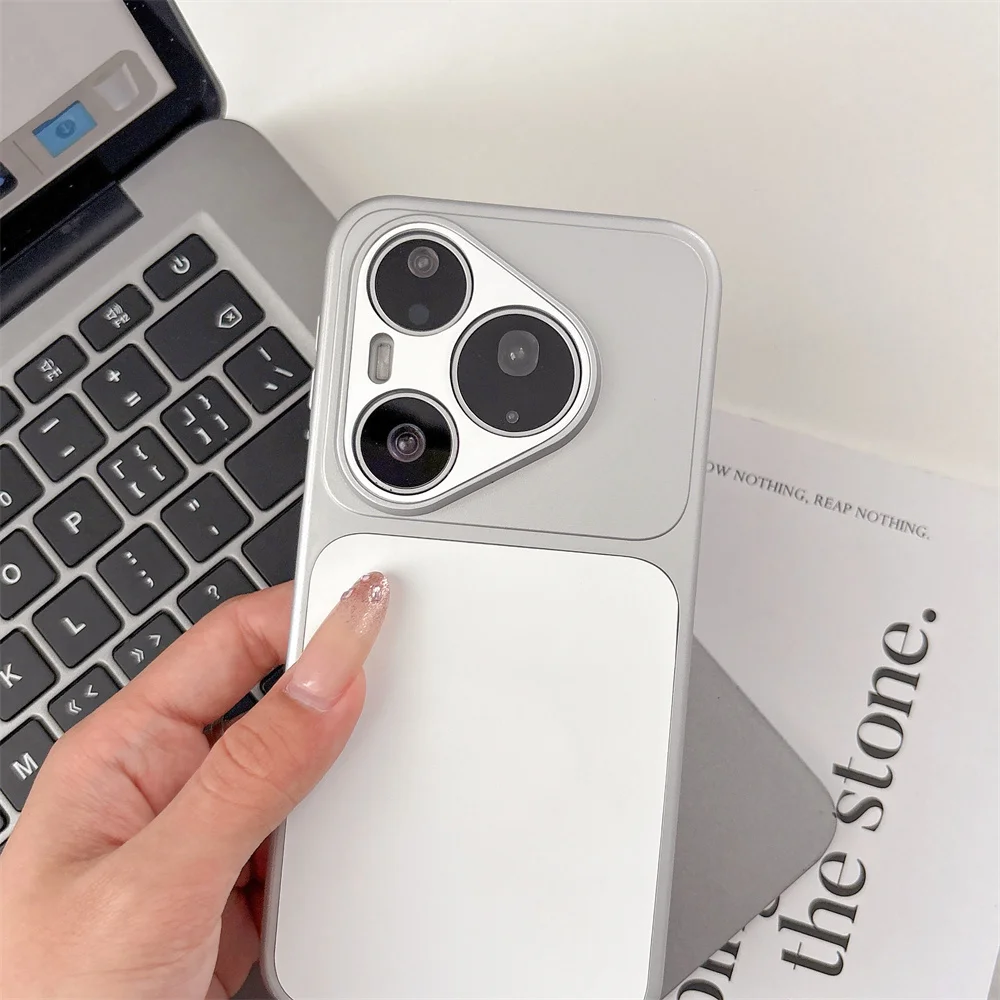 Solid Color Liquid Silicone Phone Case with Camera Lens Protection Cover