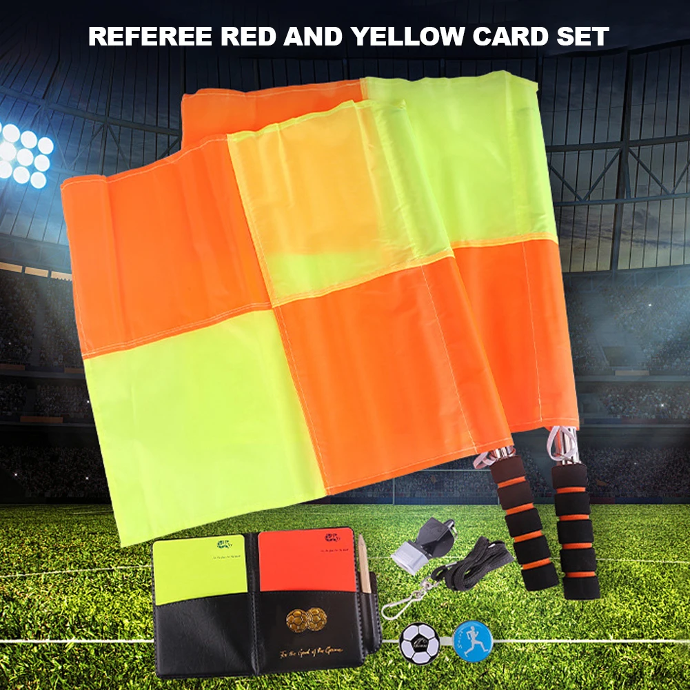 Referee Essentials Set: Whistle, Scorebook, Pencil, Red & Yellow Warning Cards