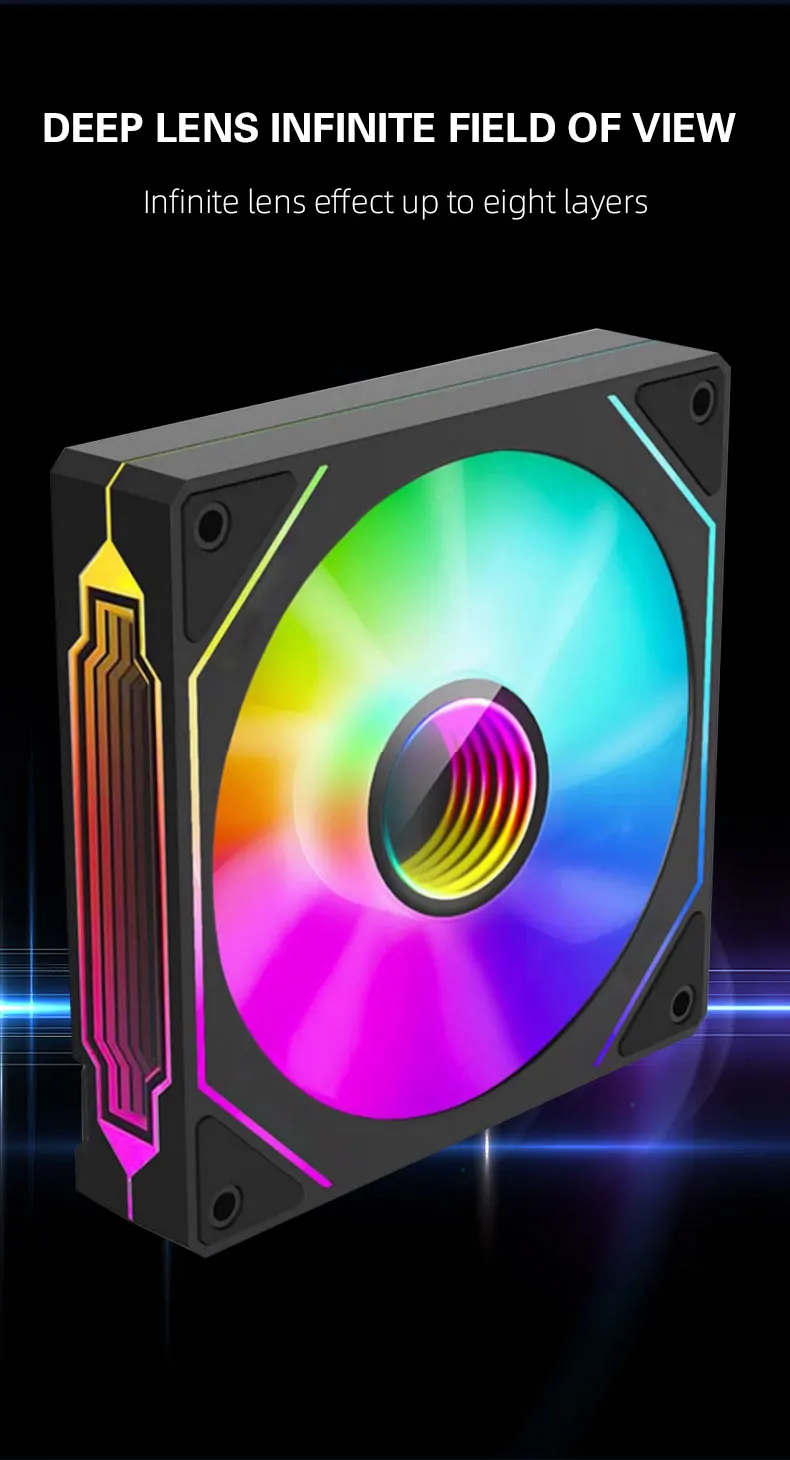 Description Picture 5 of itemPrism 4 PRO ARGB Fan PC 120mm Computer Case Fan 4pin PWM CPU Cooling Fans 3pin5v RGB