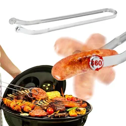 BBQ Sausage Turning Tongs barbecue utensils Long Handle Kitchen Tong For Turning Stainless Steel Nonstick Sausage Tongs Cookware