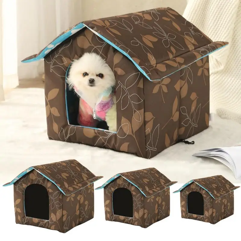 

Outdoor Cat House | Weatherproof Cat Houses | Cat Shelter With Removable Soft Mat Portable Foldable Dog Tent For Winter