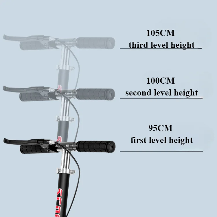 Kick Scooter Portable Foldable Scooter with Adjustable Handlebars Dual Braking System for Kids Teens Adults