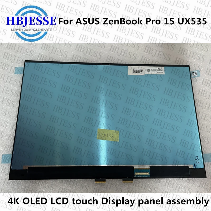 

Оригинальный сенсорный ЖК-дисплей 15,6 дюйма в сборе для ASUS ZenBook Pro 15 UX535 UX535LI UX535LH series OLED 3840X216 0