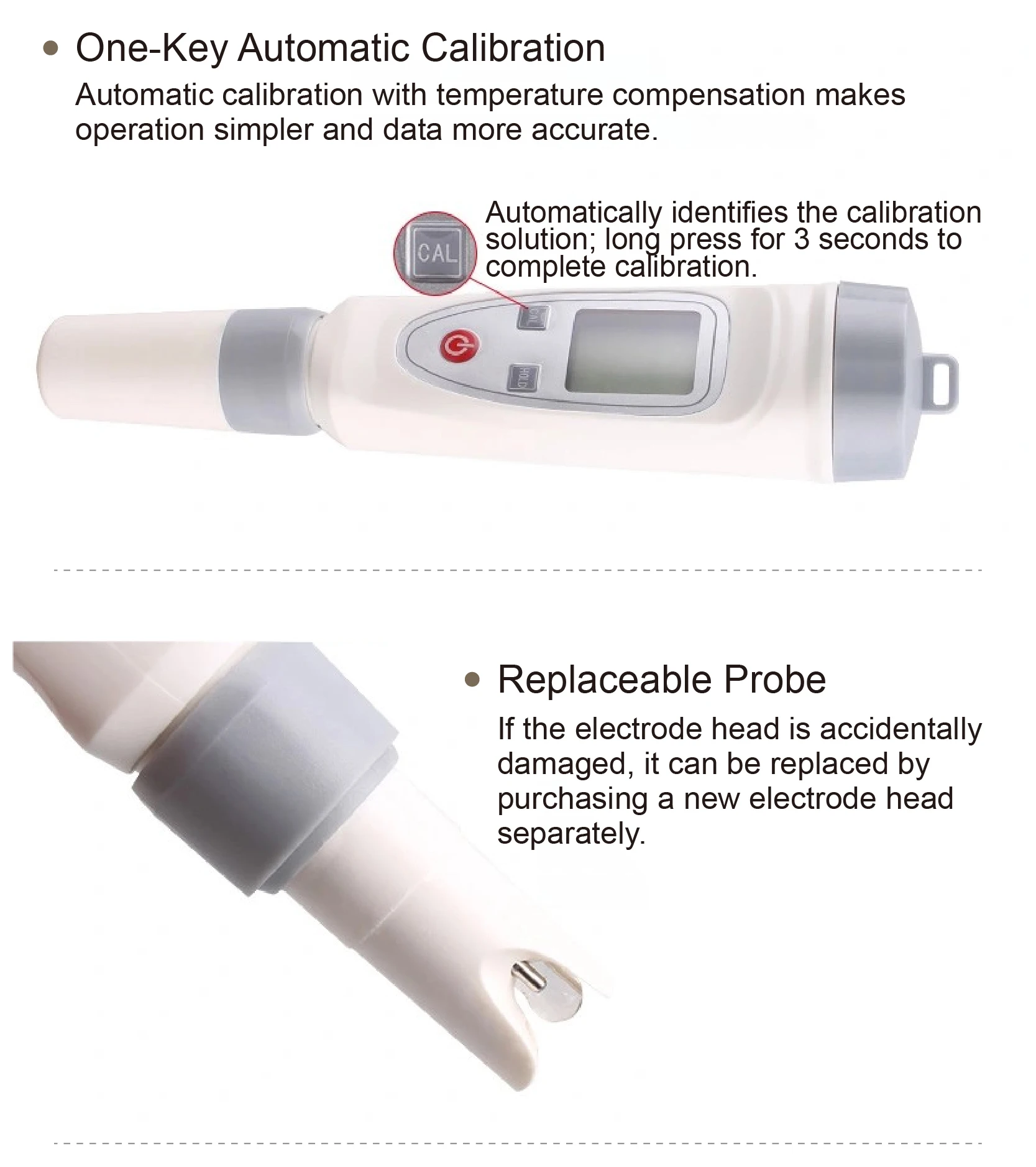 Portable Digital pH Meter 0.01 Accuracy Pen Type Water Quality Tester with Elect