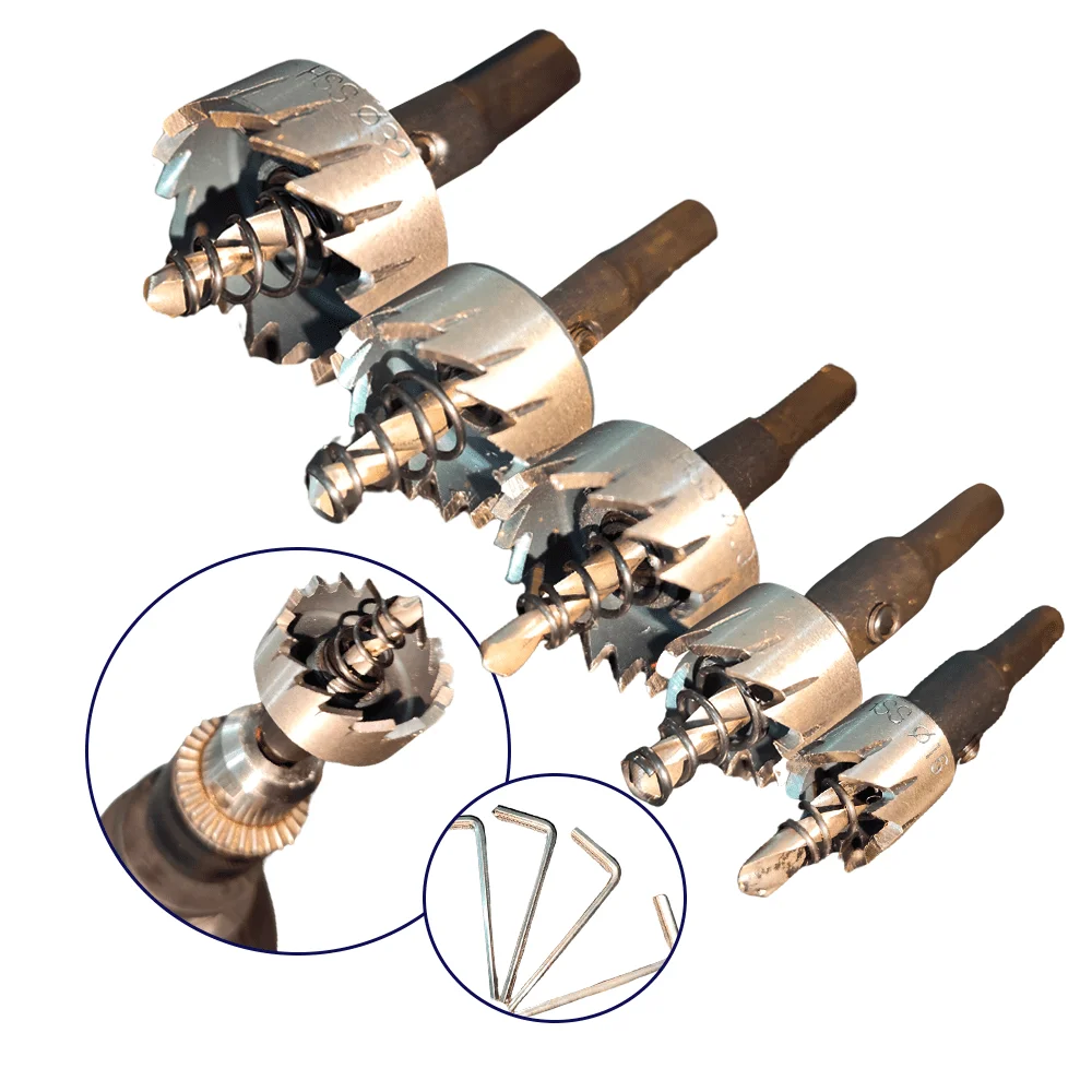 Jogo Broca Serra Copo Fura Metal Aço Ferro 5 Peças 16 à 32mm
