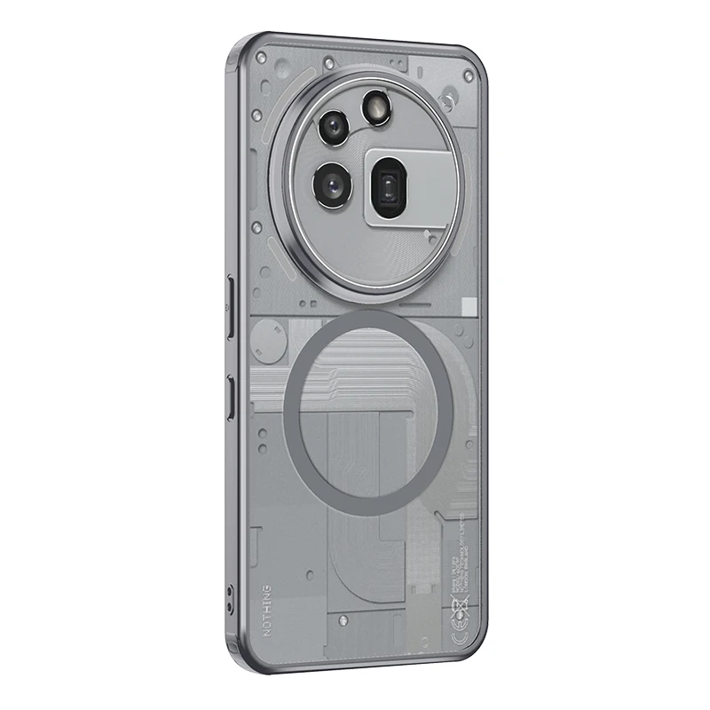 Enhanced Shockproof Transparent Magsafe Phone Case, Hard Armored Antiknock Bumper Cover