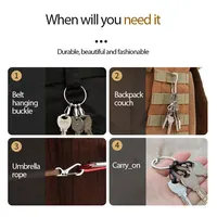 1~10PCS Lightweight Backpack Handy Carabiner Keychain Convenient Multi-use Edc Survival Equipment Camping Gear Snap Hook 2