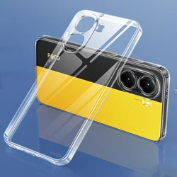 Crystal Clear Silicone Soft Phone Case - Slim & Durable Protective Cover for Poco X5 (Clear)