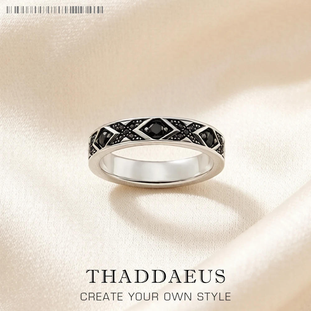 Elegant Black Asian-Inspired Sterling Silver Ethnic Ring - Fine Jewelry