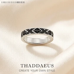Elegant Black Asian - Inspired Sterling Silver Ethnic Ring - Fine Jewelry - 8