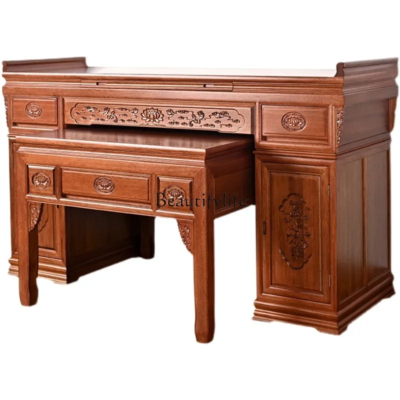 Red Sandalwood Solid Wood Altar New Chinese Style Altar Buddha Shrine Middle Hall Fragrance Desk a Long Narrow Table