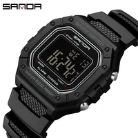 SANDA 2156 Army Dial Led Digital Wristwatches Stopwatches For Male Fashion Mens Watch Military Water Resistant Sport Watches 1