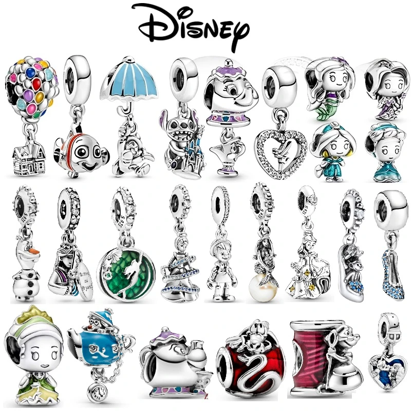 Disney abalorio plata de ley 100% para pulsera Pandora, accesorio Original de la serie princesas 925, compatible con pulsera Pandora, regalo de joyería 925| | - AliExpress