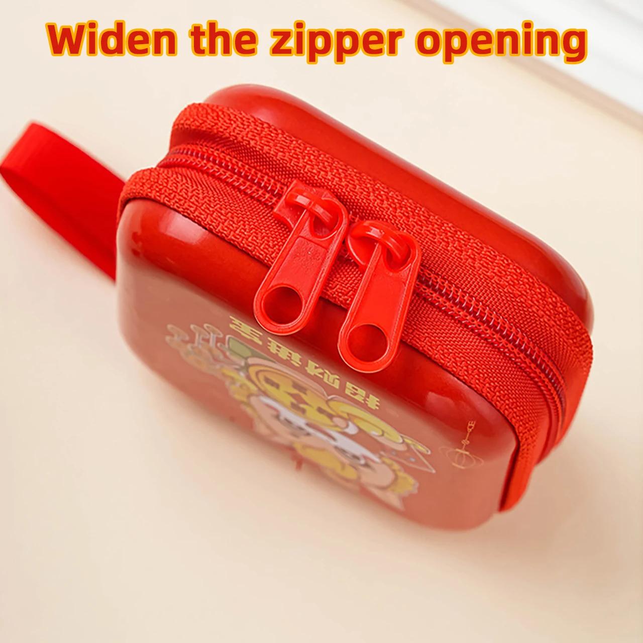 2026 New Year Coin Purse Gift Wallet Bag Travel USB Cable SD Card Holder Case Spring Festival Party Gift for Kids Storage Box