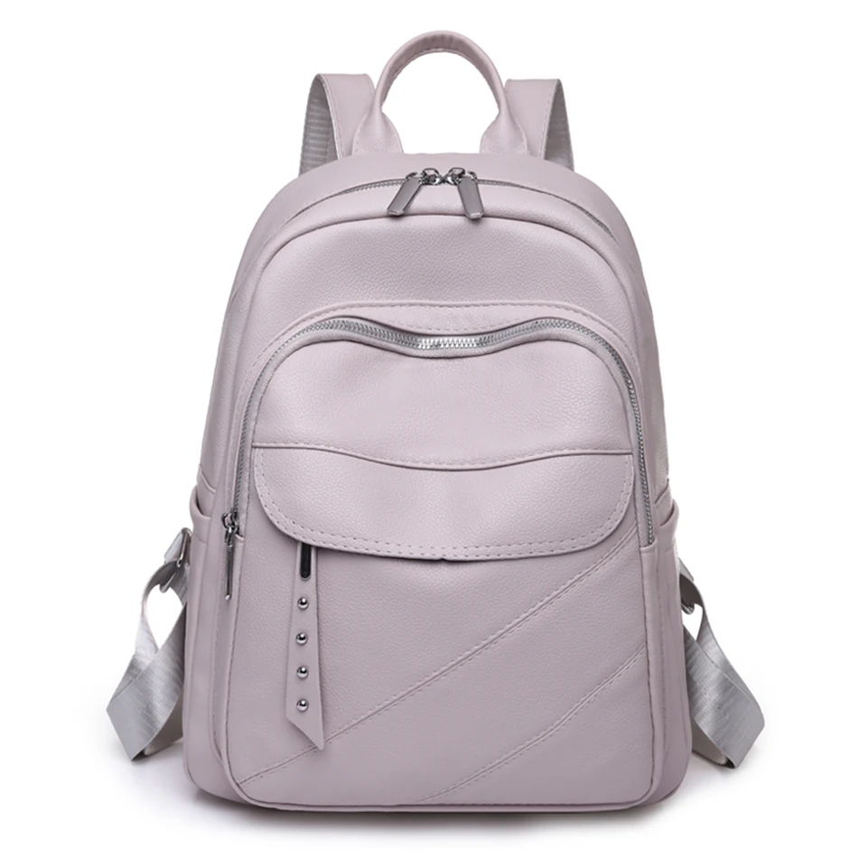 Women Classic Backpack Purses High Quality PU Leather Rucksack for Female 2022 Trend Bagpack Anti-theft School Book Bag for Girl