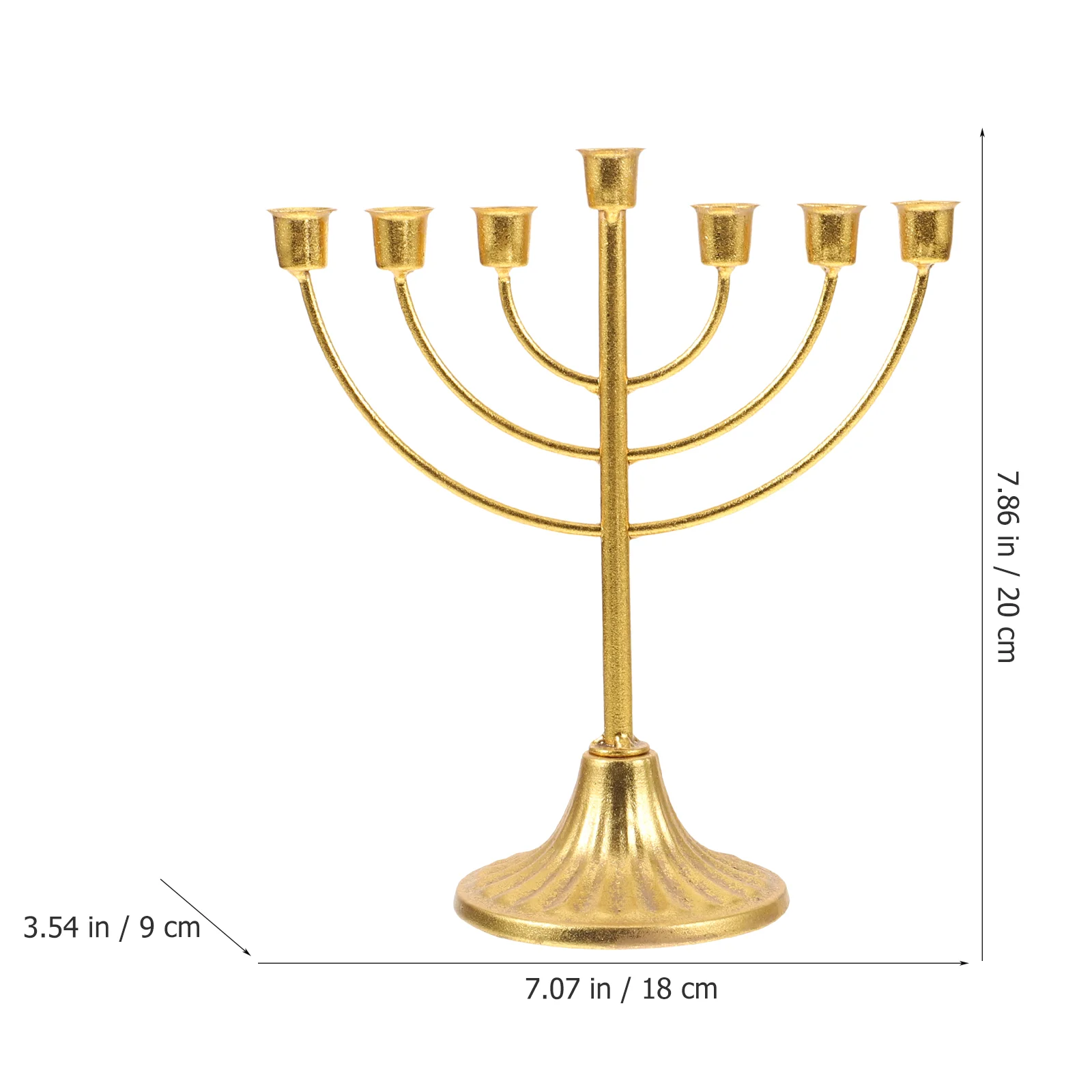 Candle Holders Jewish Candle Holder Hanukkah Menorah Candle Holder 7 Branch Traditional Candelabra Candlestick Holders Metal Stand