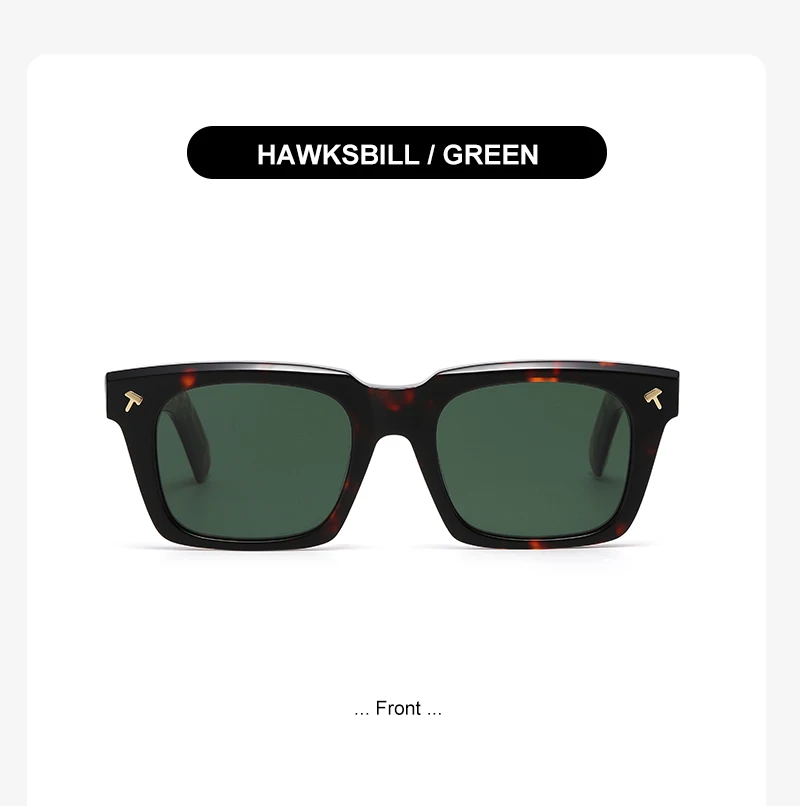 Luxusmarke, quadratisch gerahmte Schildpatt-Mode-Sonnenbrille SQUENTIN Herren-Designer-Sonnenbrille, handgefertigte Retro-Sonnenbrille aus Acetat – Detail 15