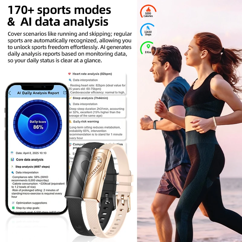 LIGE Smartwatch-Armband mit Anruferinnerung für Damen und Herren, Sport- und Fitness-Tracker, Smart-Armband mit Herzfrequenz- und Blutsauerstoffmessung_voghion.com