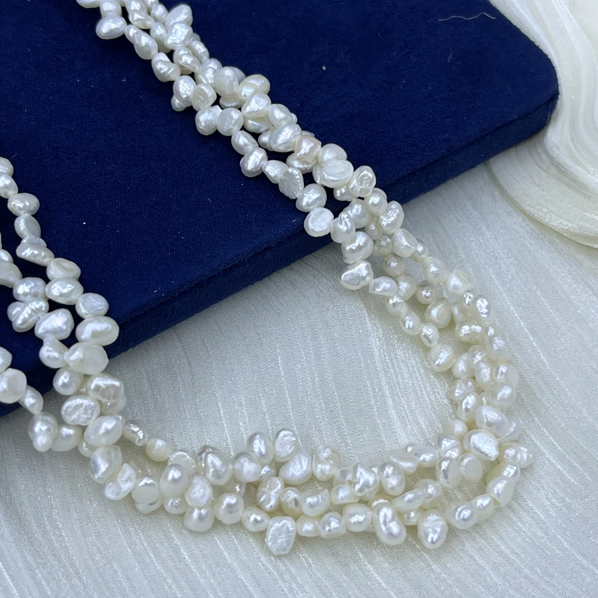 White Baroque Freshwater Pearl Beads for DIY Jewelry Creations