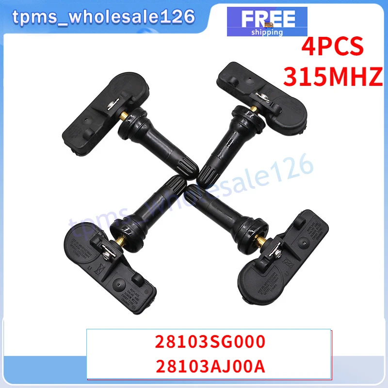 Датчик давления в шинах 28103SG000 28103AJ00A, 4 шт., для Subaru Forester Impreza Legacy Outback WRX XV TPMS 315 МГц 28103SA000