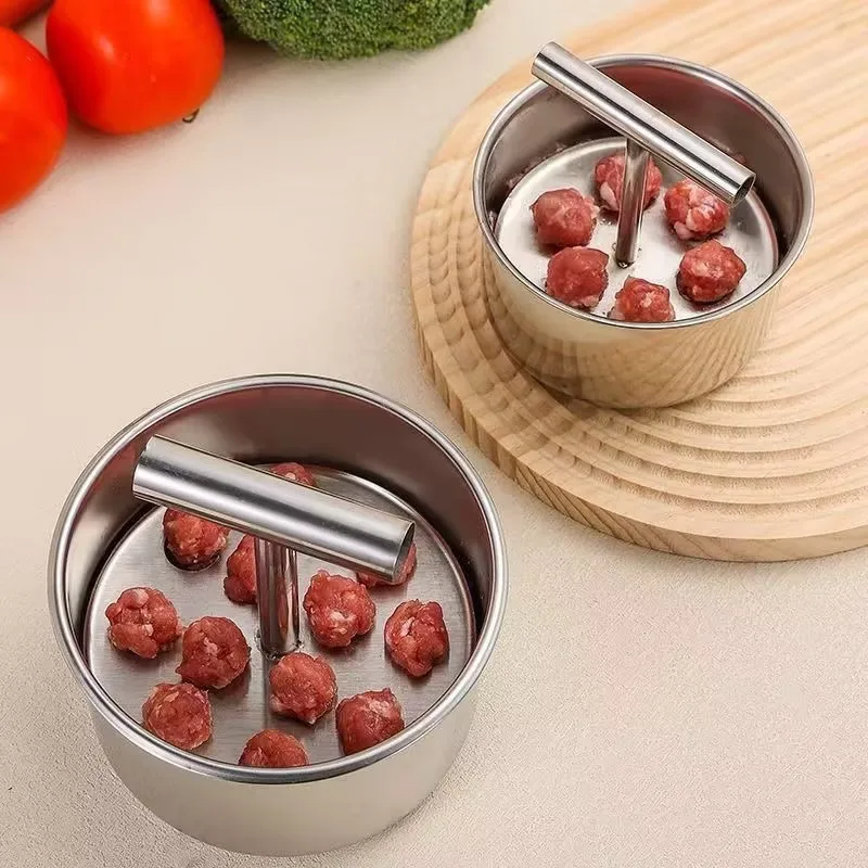 1PC Stainless Steel Meatball Maker Manual Press Tool Multi-functional for Kitchen Household Meat Balls Mold Cooking Gadget