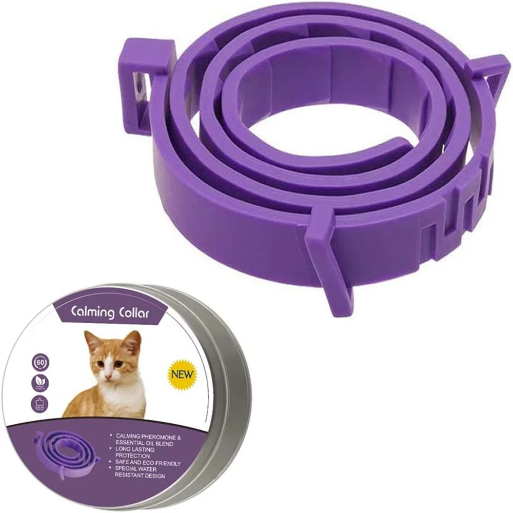 Paquete de 3 collares calmantes para gatos y gatitos Collar de feromonas  Eficiente Aliviar Reduce la ansiedad Estrés Feromonas Calma Relajante  Cómodo collares separables