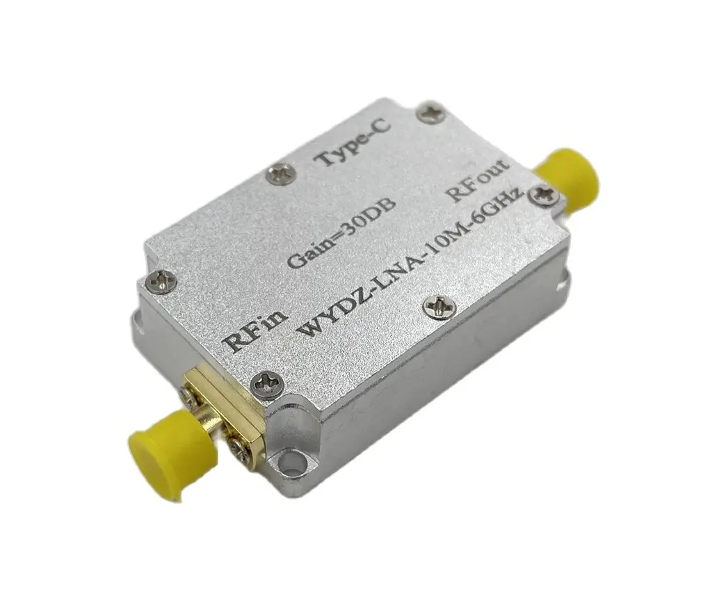 High flatness amplifier 10m-6ghz gain 30dB RF signal driving or receiving front end