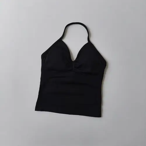 Sexy Halter Neck Beautiful Back High Waist Peach Sports Bras Shorts Suit Pilates Gathering Yoga Vest Training Fitness Bra Sets - Image 14