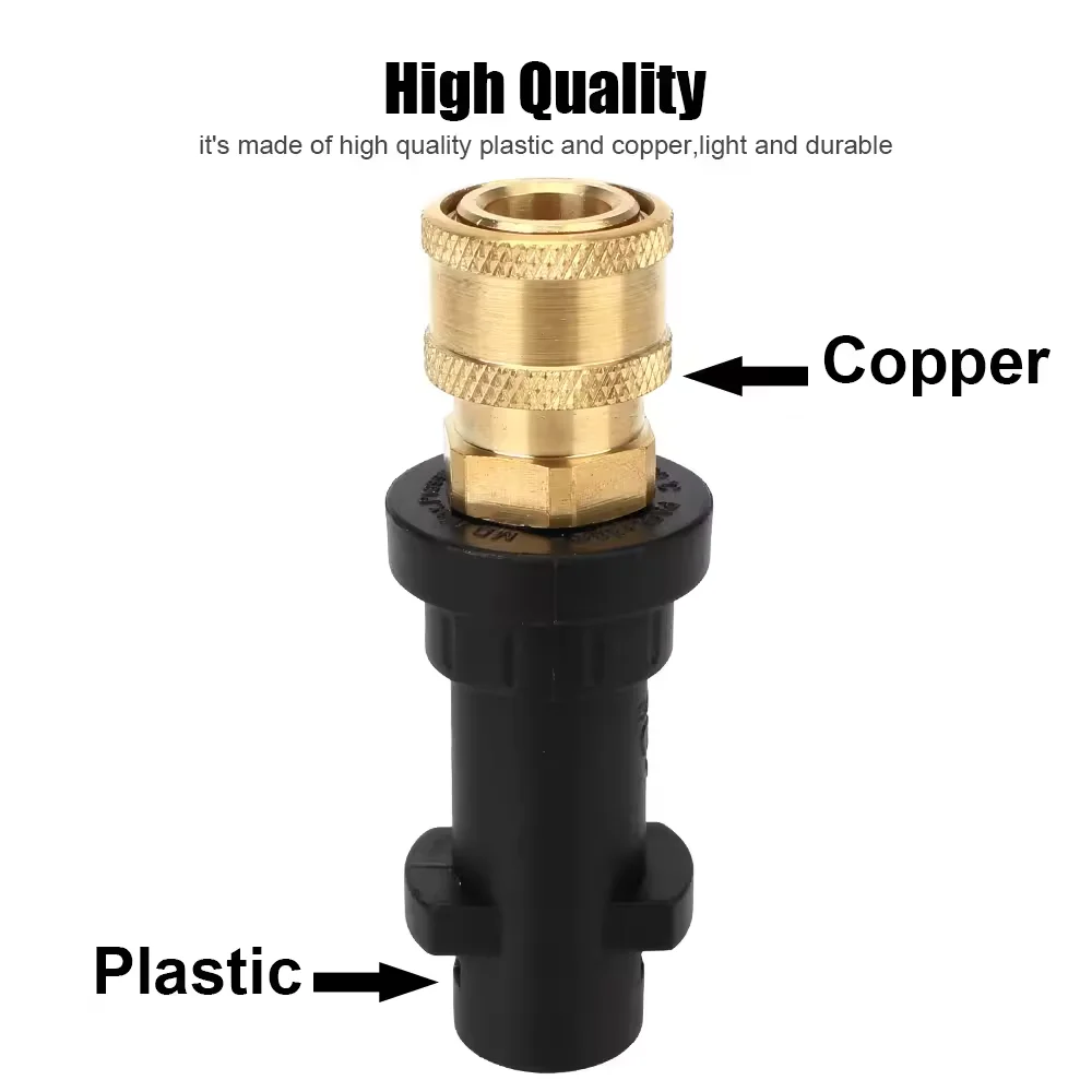 1/4 Inch Quick Connect Karcher K2-K7 Pressure Washer Adapter Coupling 1/4" Female Water Hose Fitting for Pressure Washer Gun 4