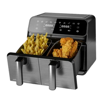 New 8L 9L Dual Basket Air Fryer with Two Cooking Zones Separate control Air fryer Oven