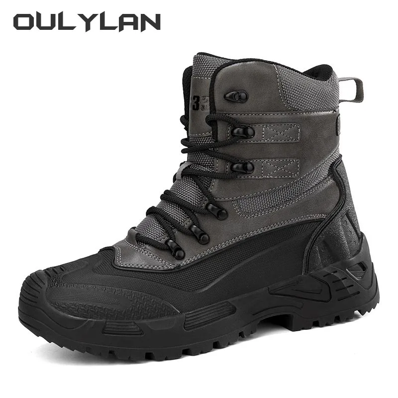 2024 Army Tactical Boots Men Military Combat Training Boots Outdoor Climbing Hiking Shoes Men's Work Safety Desert Shoes New