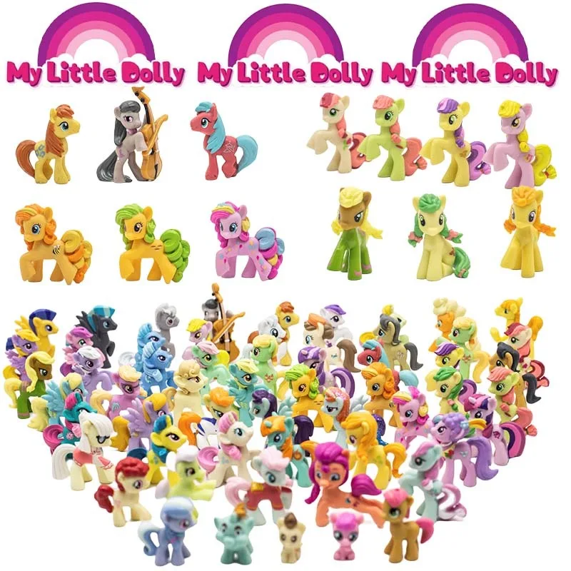 Y My Little Pony Vari Stili Di Pony Anime Twilight Sparkle Rainbow Fluttershy Pinkie Pie Rare Pony Model Toy Gift
