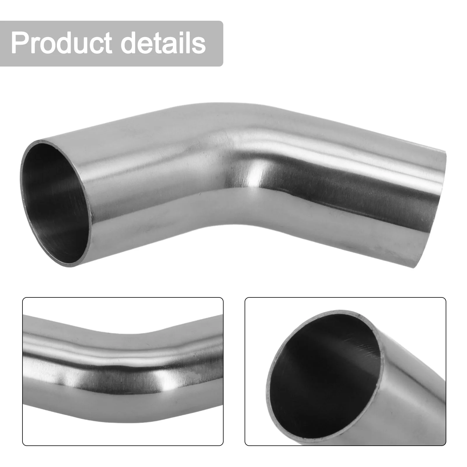 Elbow 45° Degree Bend Exhaust Pipe Versatile Stainless Steel Polished 19-51mm Automotive Exhaust Pipe Connection Fittings