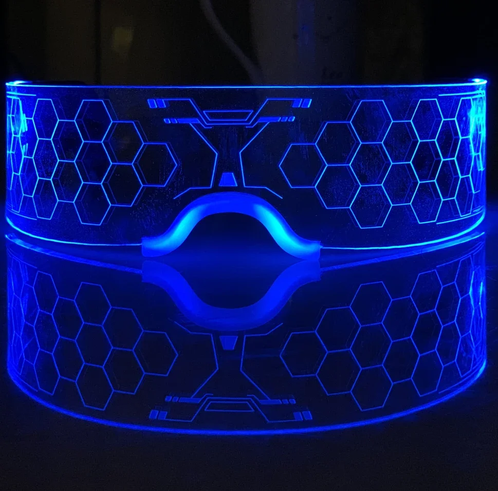 Hot Sale LED Luminous Glasses Electronic Visor Light Up Glasses Creative Technology Luminous Party LED Future 7 Colors