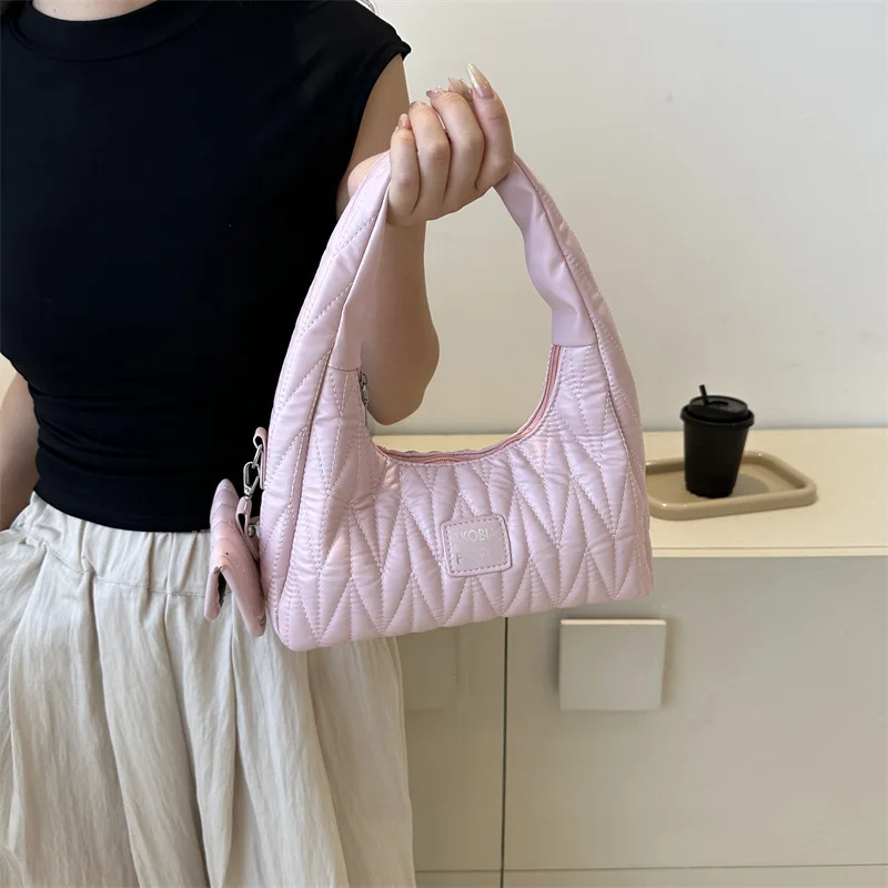 

High-grade Pleated Rhombus Portable Small Underarm Bag Women New Trend Female Shoulder Bag Fashion Luxury Brand Shoulder Bag