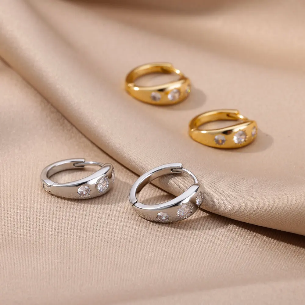 Argolas estrela e coração para mulher e menina joias de luxo_voghion.com