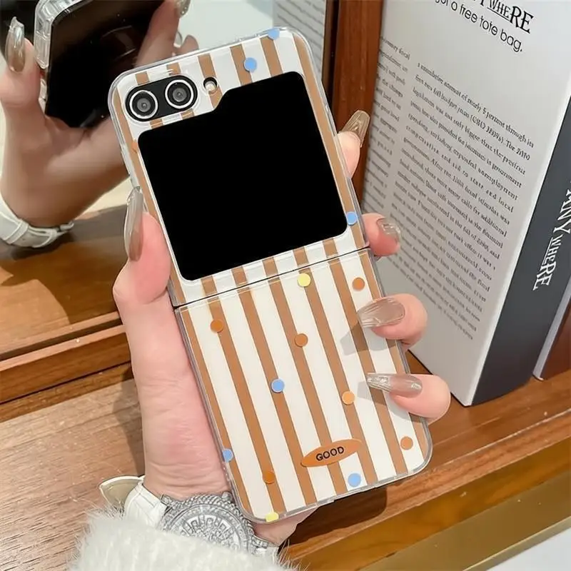 Stylish Striped Polka Dot Shockproof Phone Case Cover