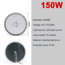High Bay LED Light for Warehouses and Industrial Spaces, Adjustable Wattage (150W)