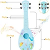 Toddler Ukulele Guitar Toy,Early Education Musical Instruments 4 Strings Mini Guitar Learning Toys Parent-Child Interactive Toys 4